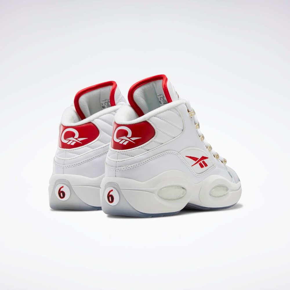 Reebok Question Mid Basketball Shoes Ftwr White / Ftwr White / Vector Red | GX0230