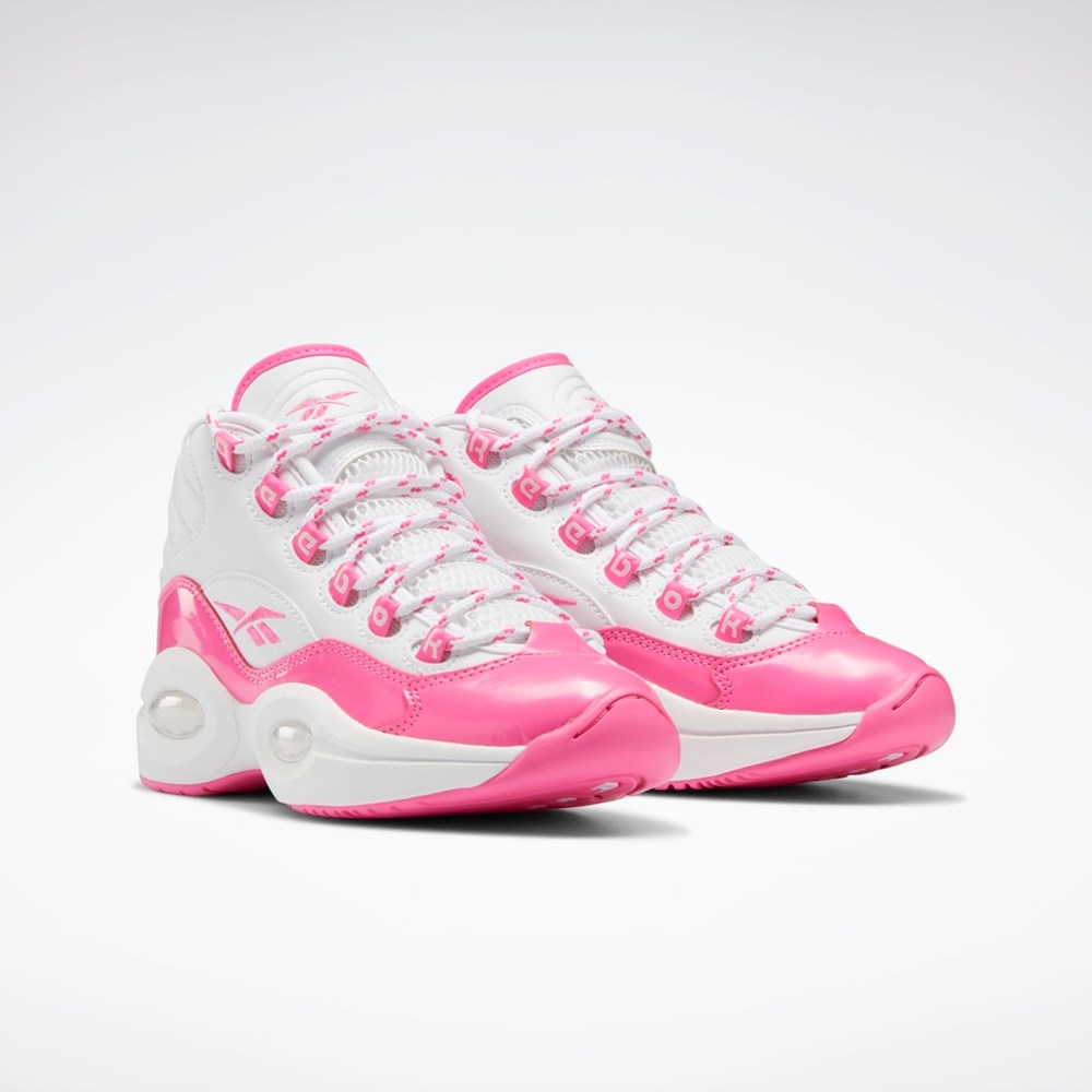 Reebok Question Mid Shoes - Grade School Atomic Pink / Ftwr White / Atomic Pink | GW1511