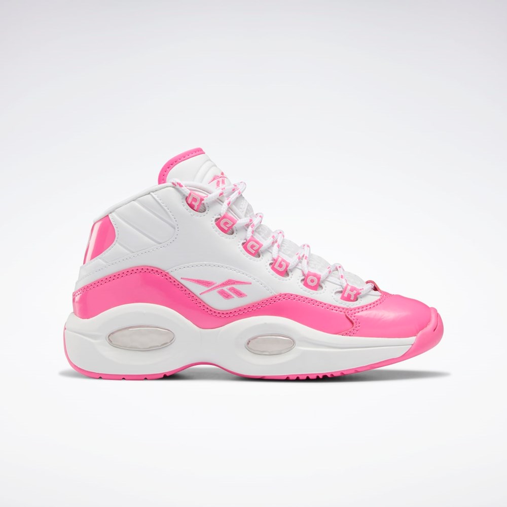 Reebok Question Mid Shoes - Grade School Atomic Pink / Ftwr White / Atomic Pink | GW1511