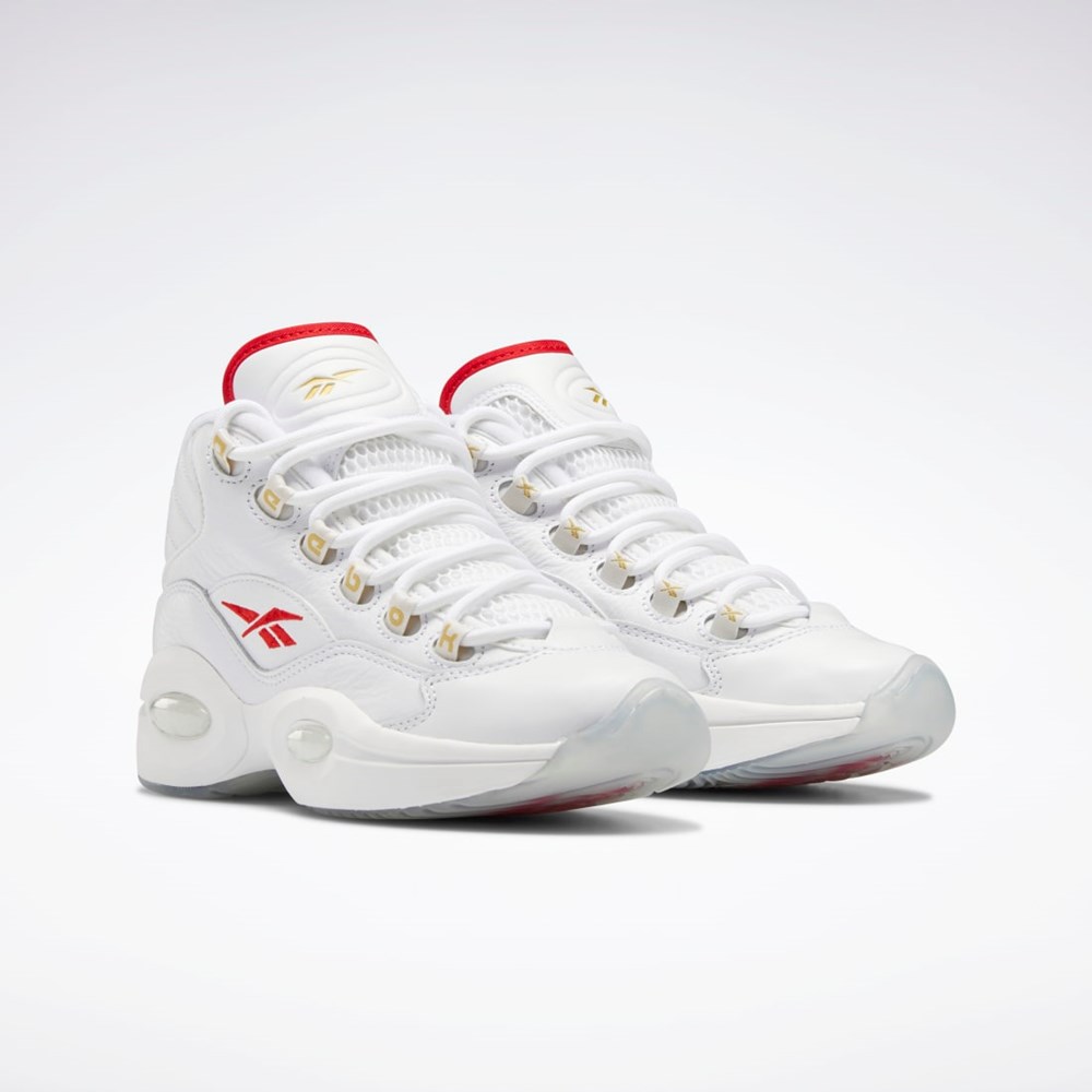 Reebok Question Mid Shoes - Grade School Ftwr White / Vector Red / Ftwr White | HP2960