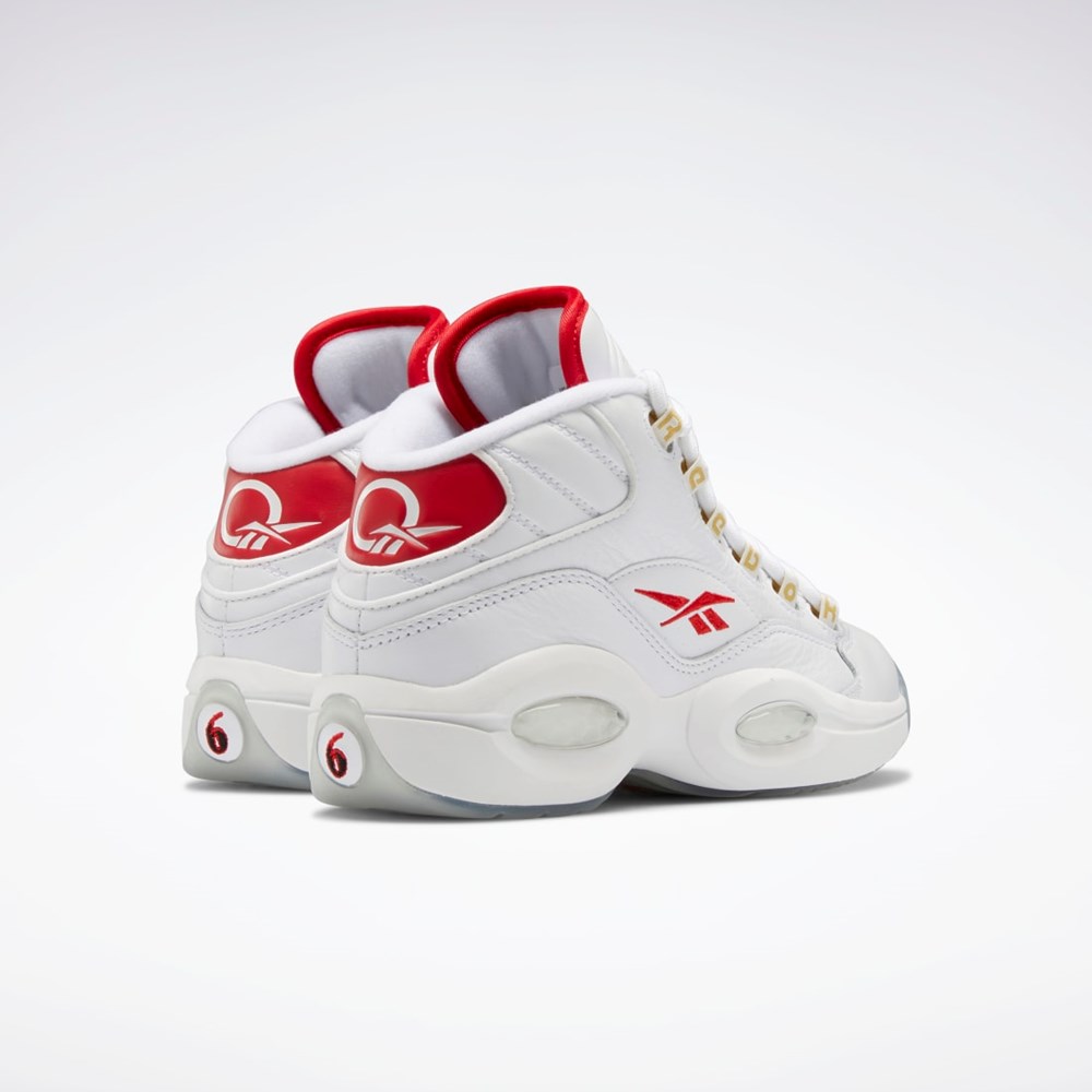 Reebok Question Mid Shoes - Grade School Ftwr White / Vector Red / Ftwr White | HP2960