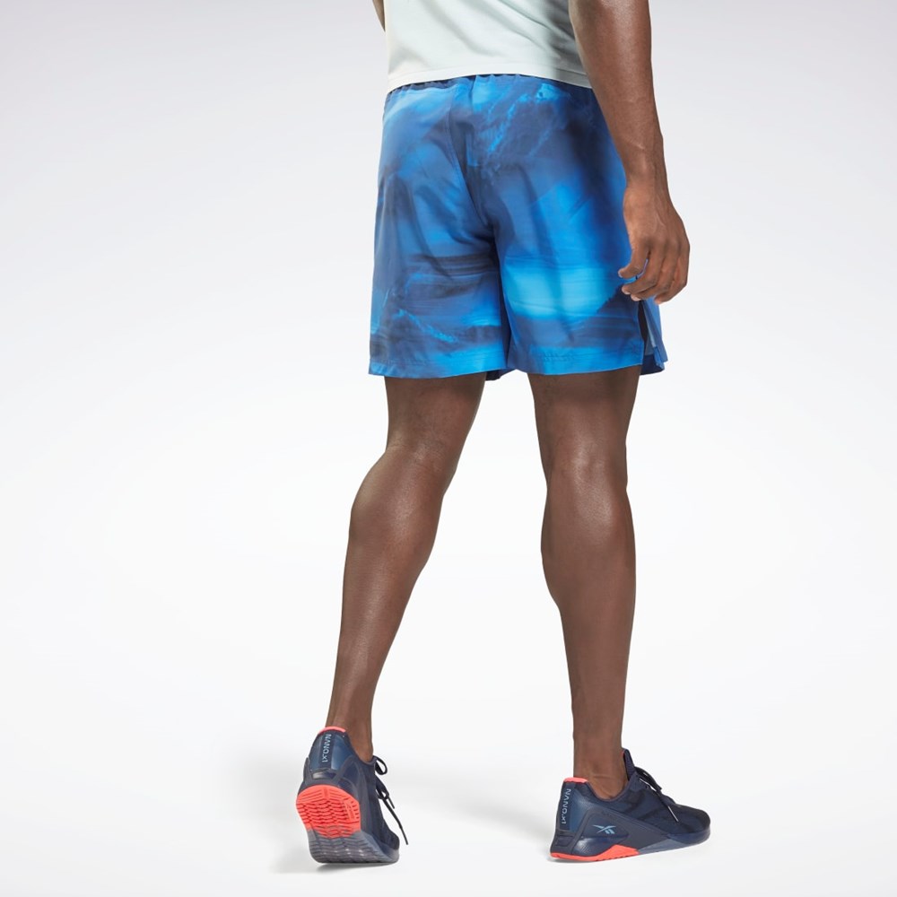 Reebok Reebok Austin Allover Print Shorts Bright Cobalt | GS6610