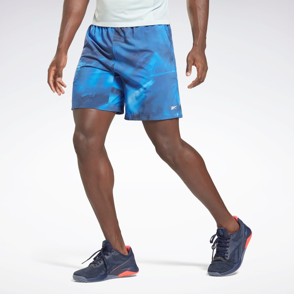 Reebok Reebok Austin Allover Print Shorts Bright Cobalt | GS6610