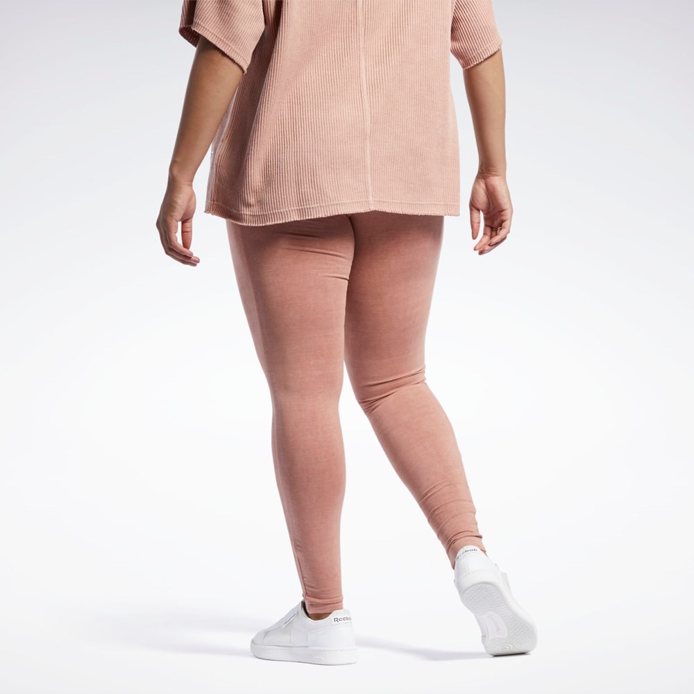 Reebok Reebok Classics Natural Dye Leggings (Plus Size) Canyon Coral | HC7597