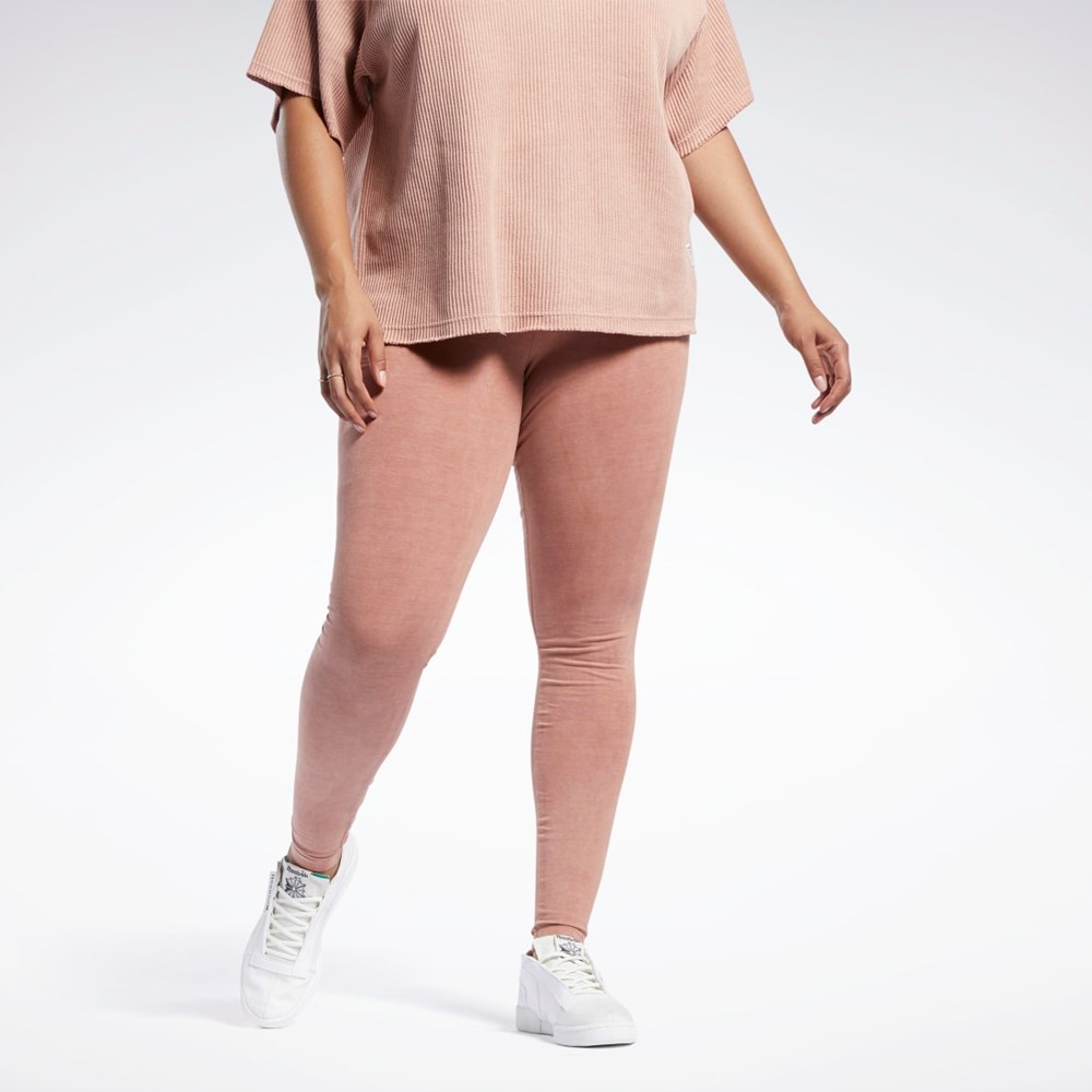 Reebok Reebok Classics Natural Dye Leggings (Plus Size) Canyon Coral | HC7597