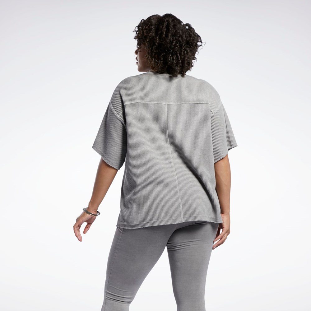 Reebok Reebok Classics Natural Dye Waffle T-Shirt (Plus Size) Boulder Grey | HB6423