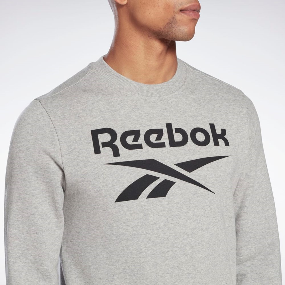 Reebok Reebok Identity Big Logo Crew Medium Grey Heather / Black | H54480