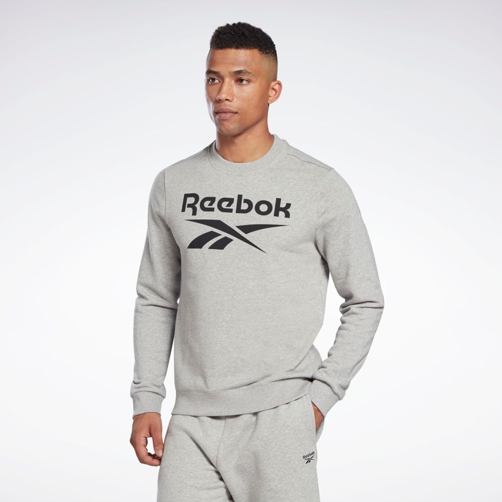 Reebok Reebok Identity Big Logo Crew Medium Grey Heather / Black | H54480