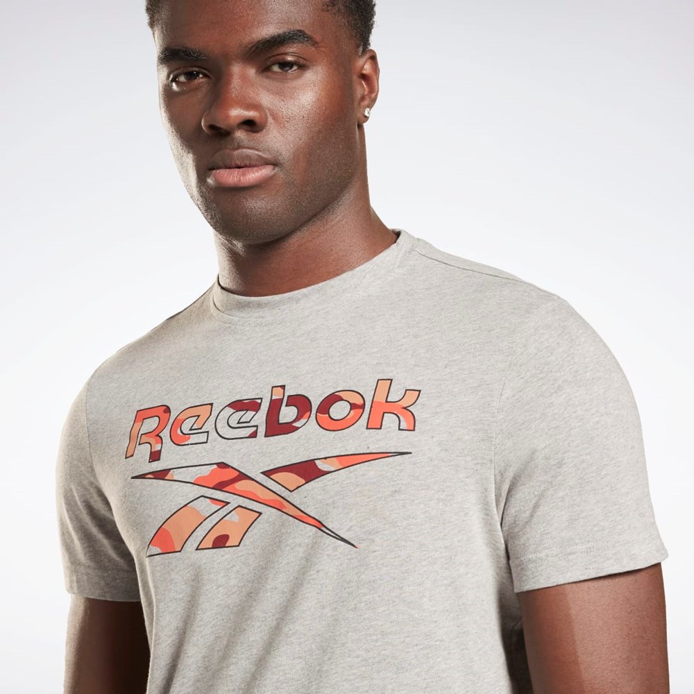 Reebok Reebok Identity Big Logo T-Shirt Medium Grey Heather | HG1385