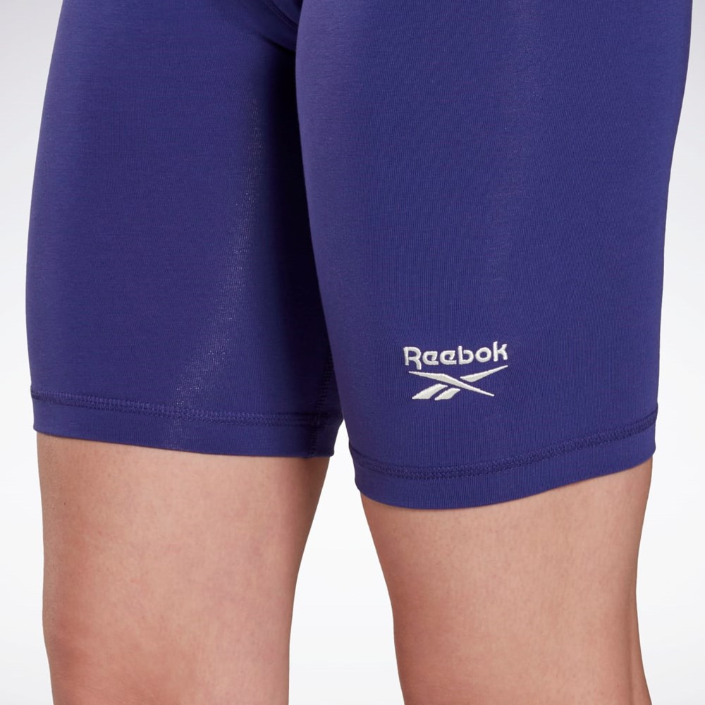 Reebok Reebok Identity Fitted Logo Shorts Bold Purple | HI0568