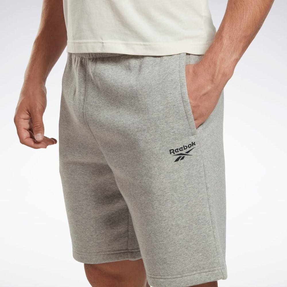 Reebok Reebok Identity Fleece Shorts Medium Grey Heather | HS7113