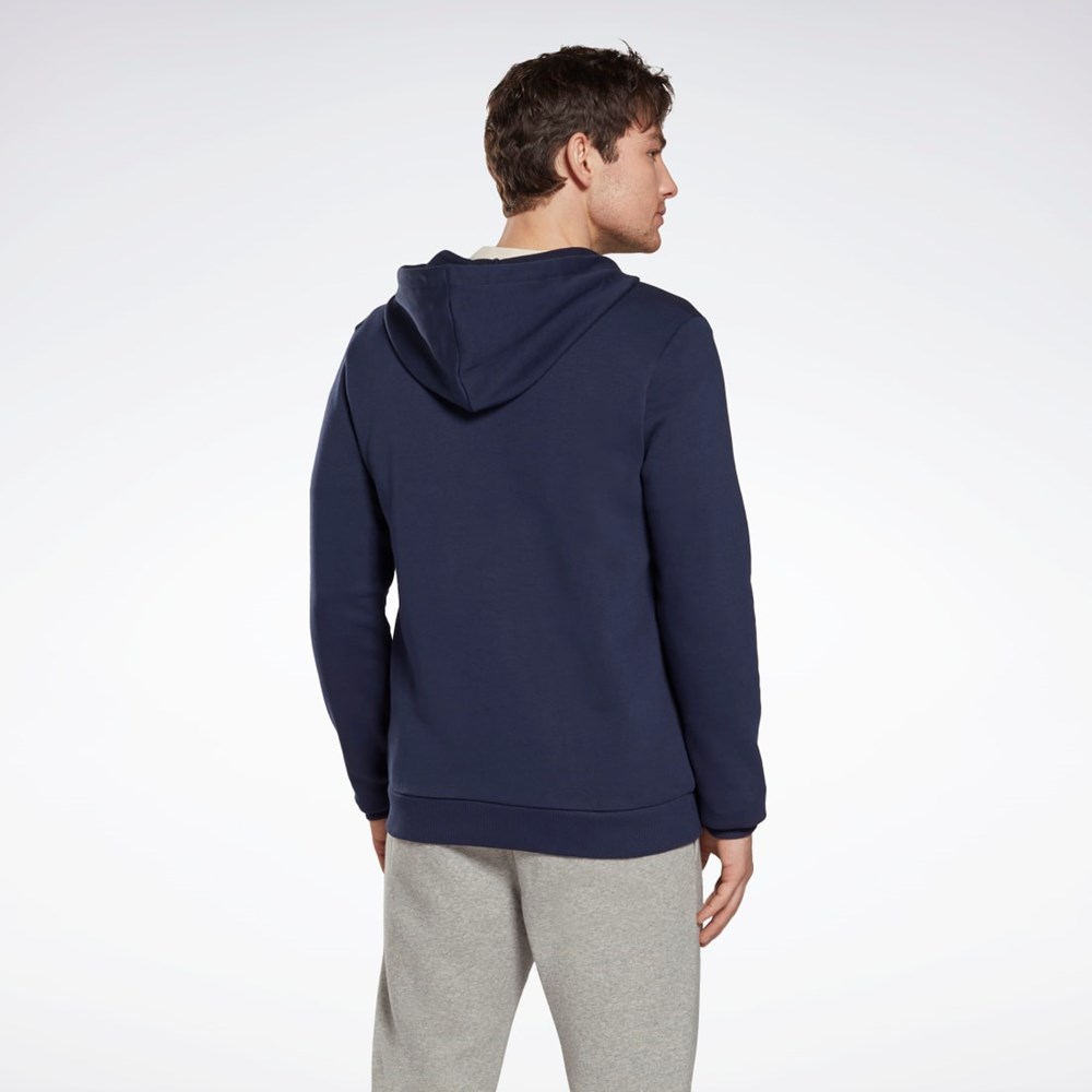 Reebok Reebok Identity Fleece Zip-Up Hoodie Vector Navy | HH8315