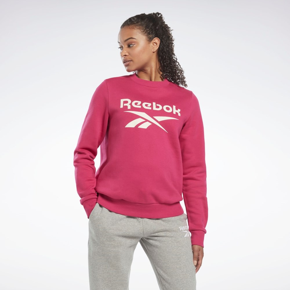 Reebok Reebok Identity Logo Fleece Crew Sweatshirt Semi Proud Pink | HK6814