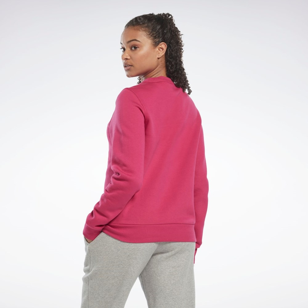 Reebok Reebok Identity Logo Fleece Crew Sweatshirt Semi Proud Pink | HK6814