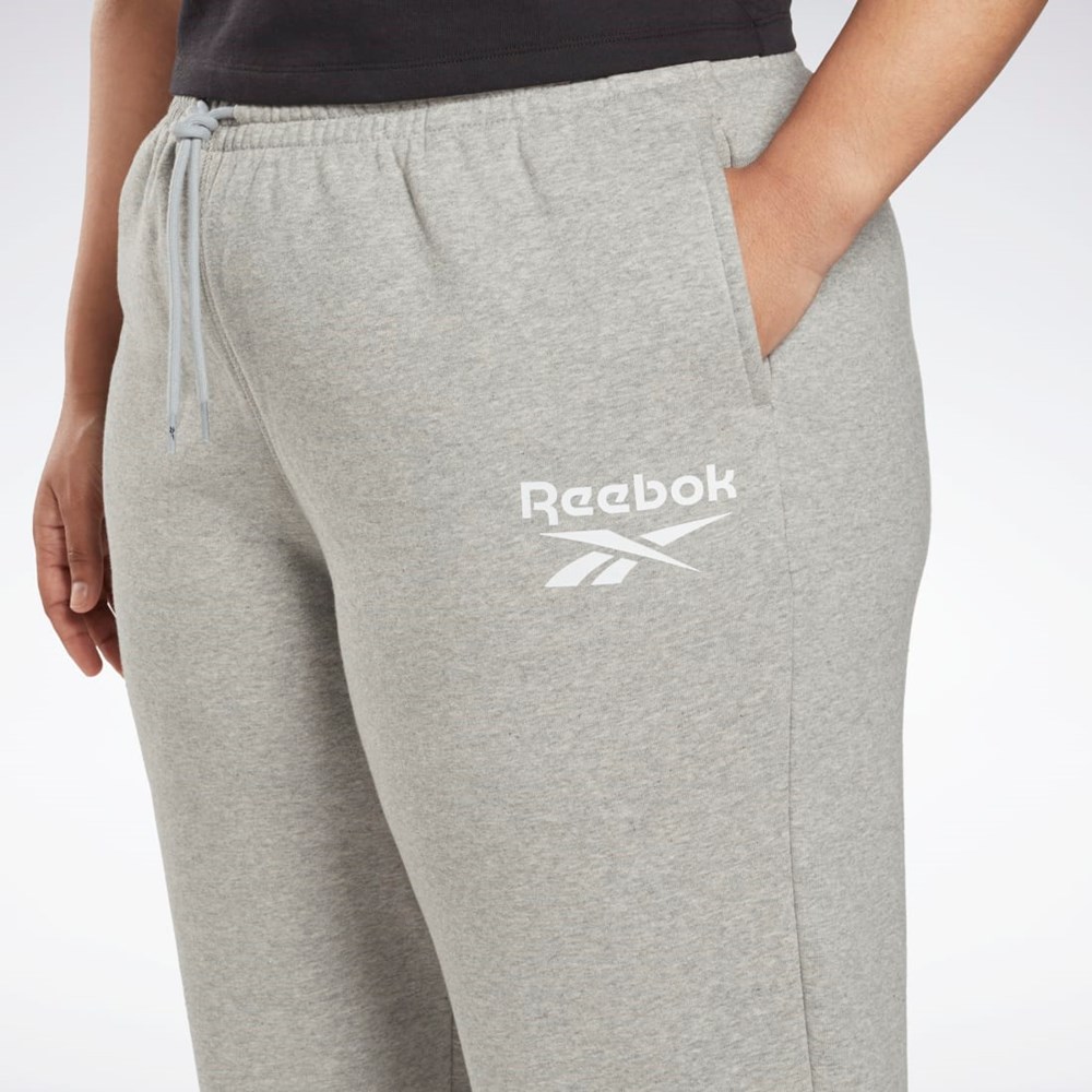 Reebok Reebok Identity Logo Fleece Joggers (Plus Size) Medium Grey Heather | HT5853