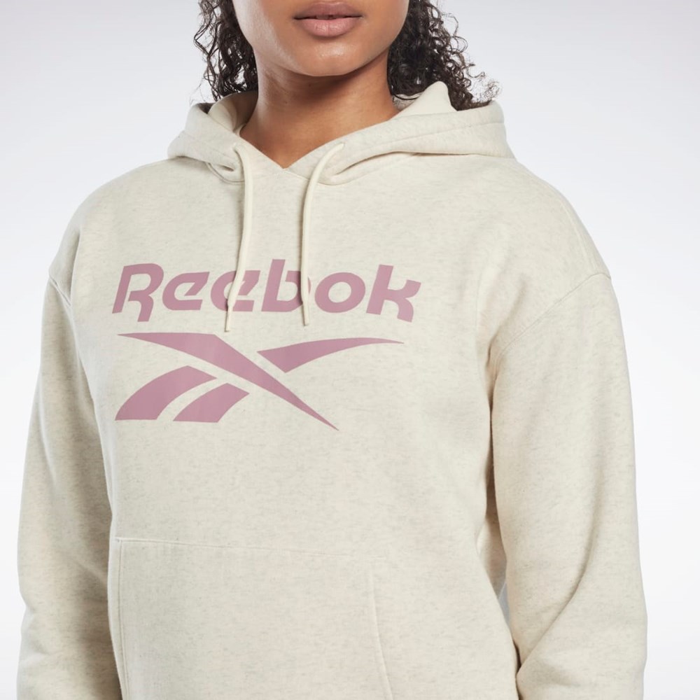 Reebok Reebok Identity Logo Fleece Pullover Hoodie Classic White Mel | HK6813