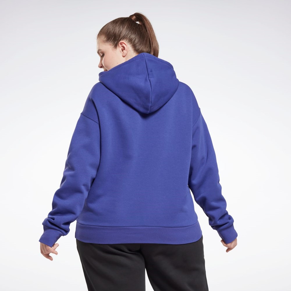 Reebok Reebok Identity Logo Fleece Pullover Hoodie (Plus Size) Bold Purple | HN4372