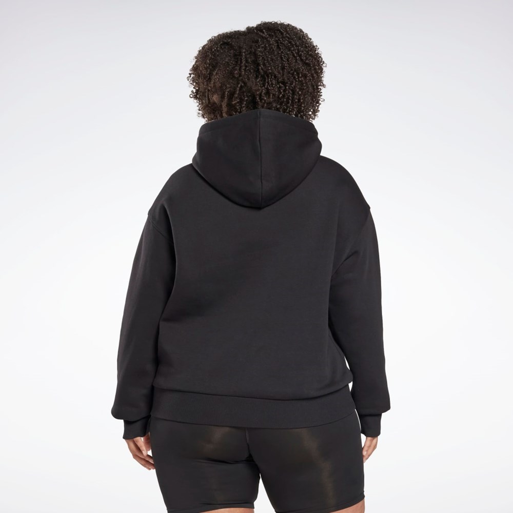 Reebok Reebok Identity Logo Fleece Pullover Hoodie (Plus Size) Black | HN4373