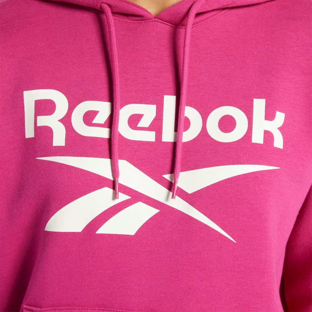 Reebok Reebok Identity Logo Fleece Pullover Hoodie Semi Proud Pink | HS0047