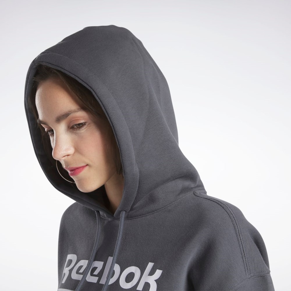 Reebok Reebok Identity Logo Fleece Pullover Hoodie Pure Grey 7 | HS0104