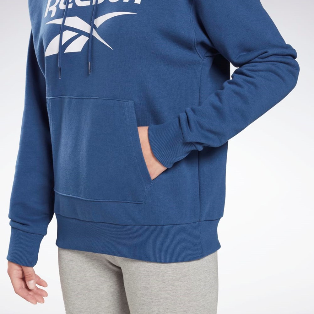 Reebok Reebok Identity Logo French Terry Hoodie Batik Blue | HB2292