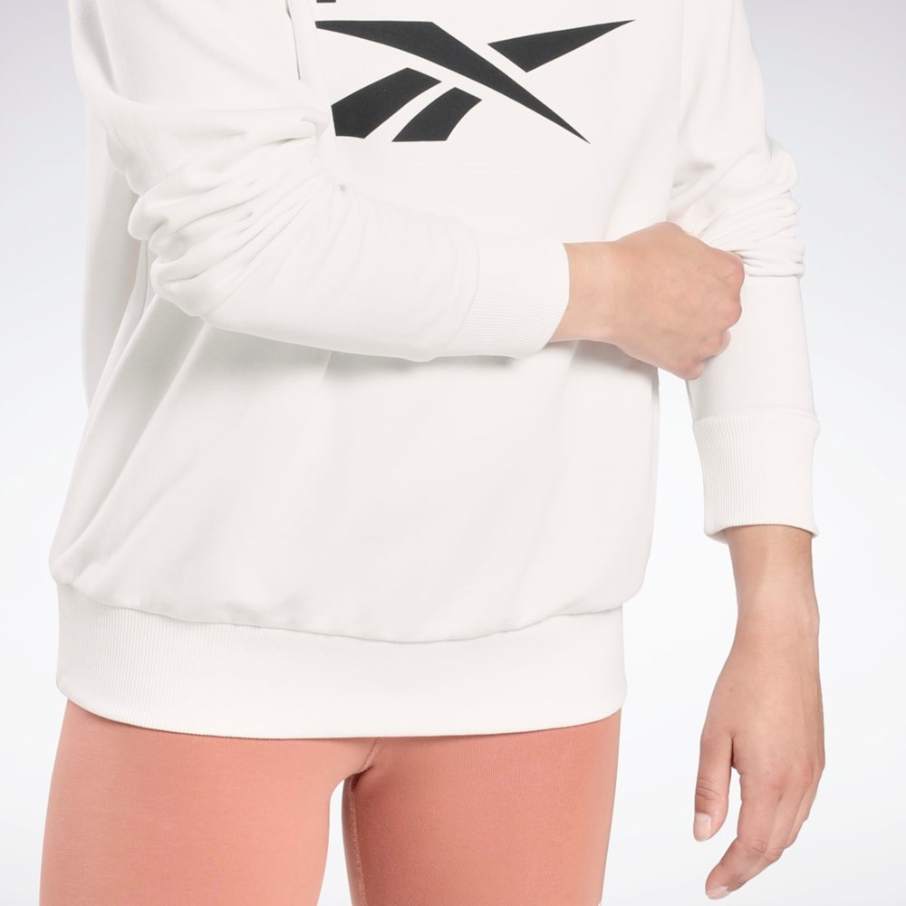 Reebok Reebok Identity Logo French Terry Crew Sweatshirt White / Black | HB2302