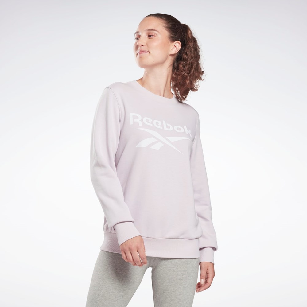 Reebok Reebok Identity Logo French Terry Crew Sweatshirt Quartz Glow | HB2303