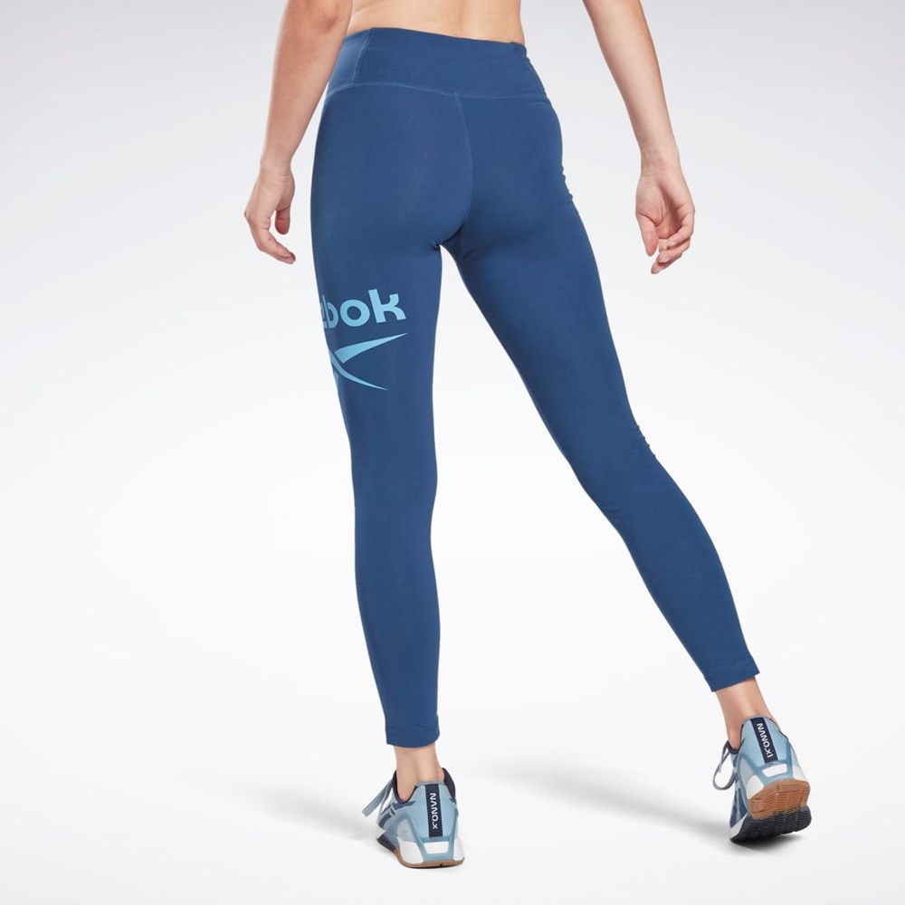 Reebok Reebok Identity Logo Leggings Batik Blue | HB2279