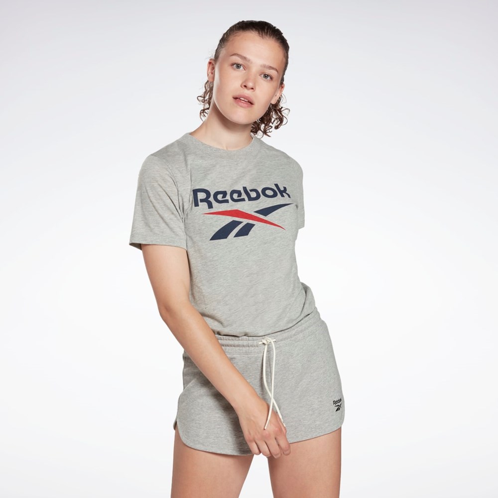 Reebok Reebok Identity Logo T-Shirt Medium Grey Heather | GI6707