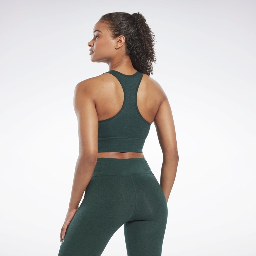 Reebok Reebok Identity Sports Bra Forest Green Mel | HJ9957