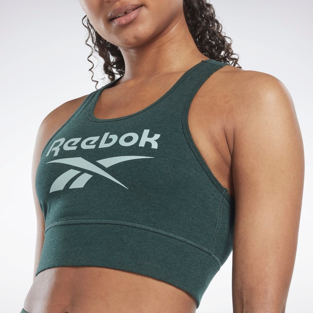 Reebok Reebok Identity Sports Bra Forest Green Mel | HJ9957