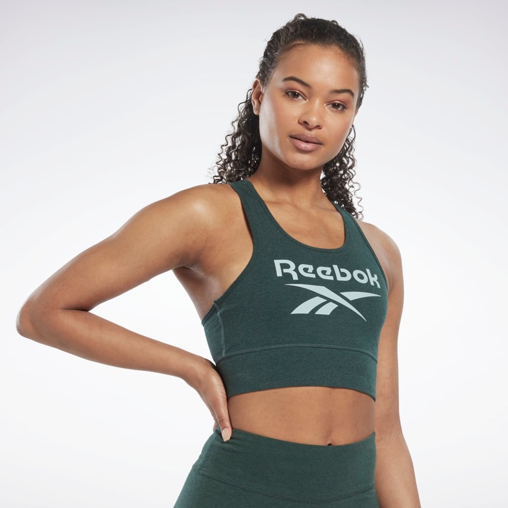 Reebok Reebok Identity Sports Bra Forest Green Mel | HJ9957