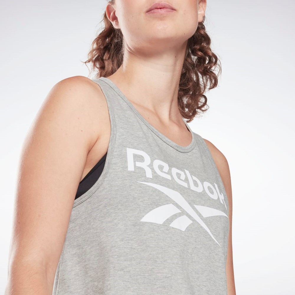 Reebok Reebok Identity Tank Top Medium Grey Heather | HB2267