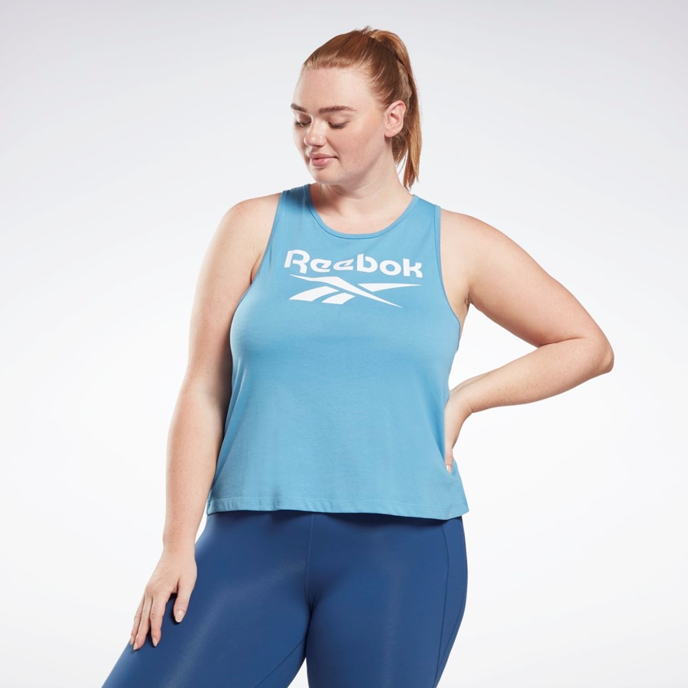 Reebok Reebok Identity Tank Top (Plus Size) Essential Blue | HB6422