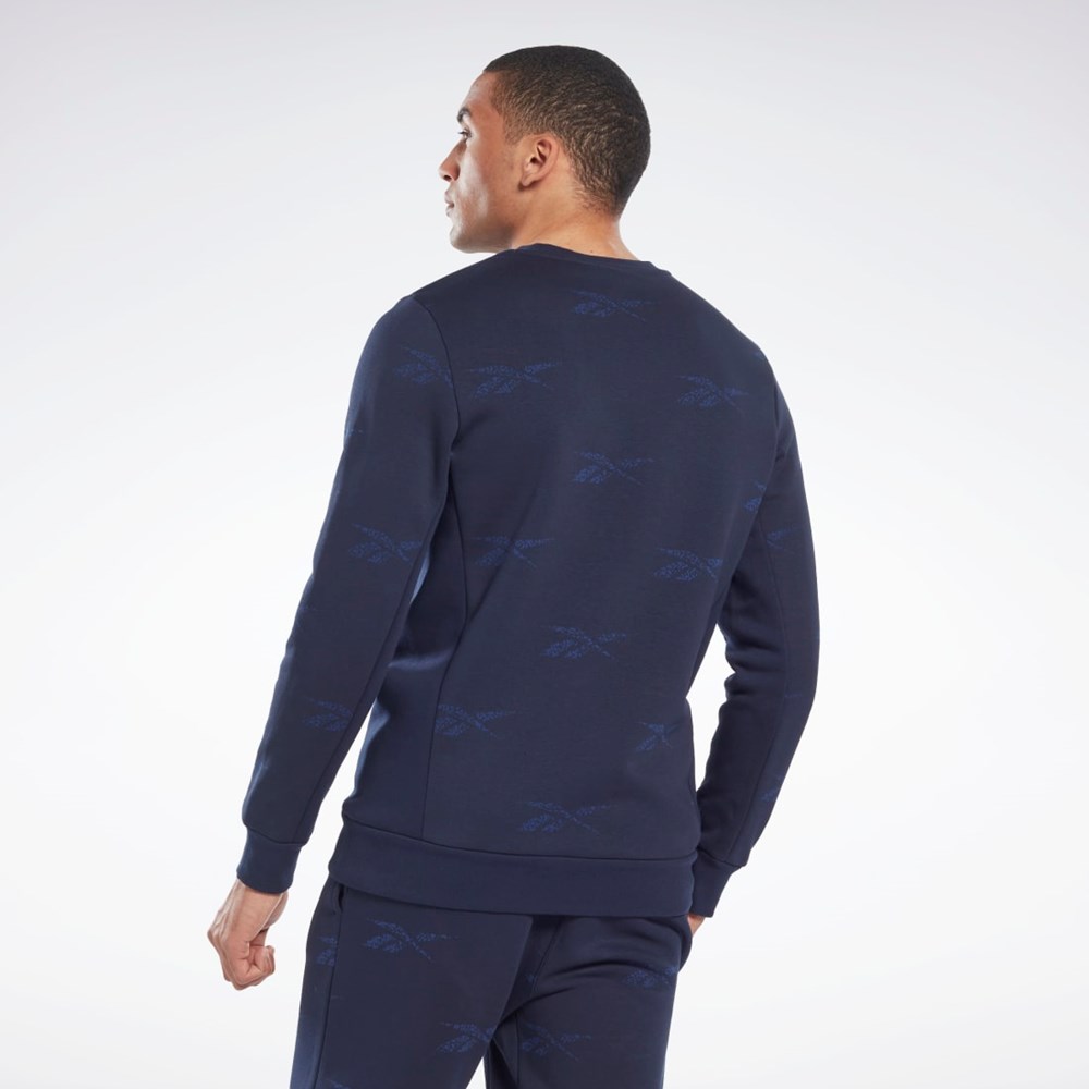 Reebok Reebok Identity Vector Fleece Crew Sweatshirt Vector Navy | HM9320