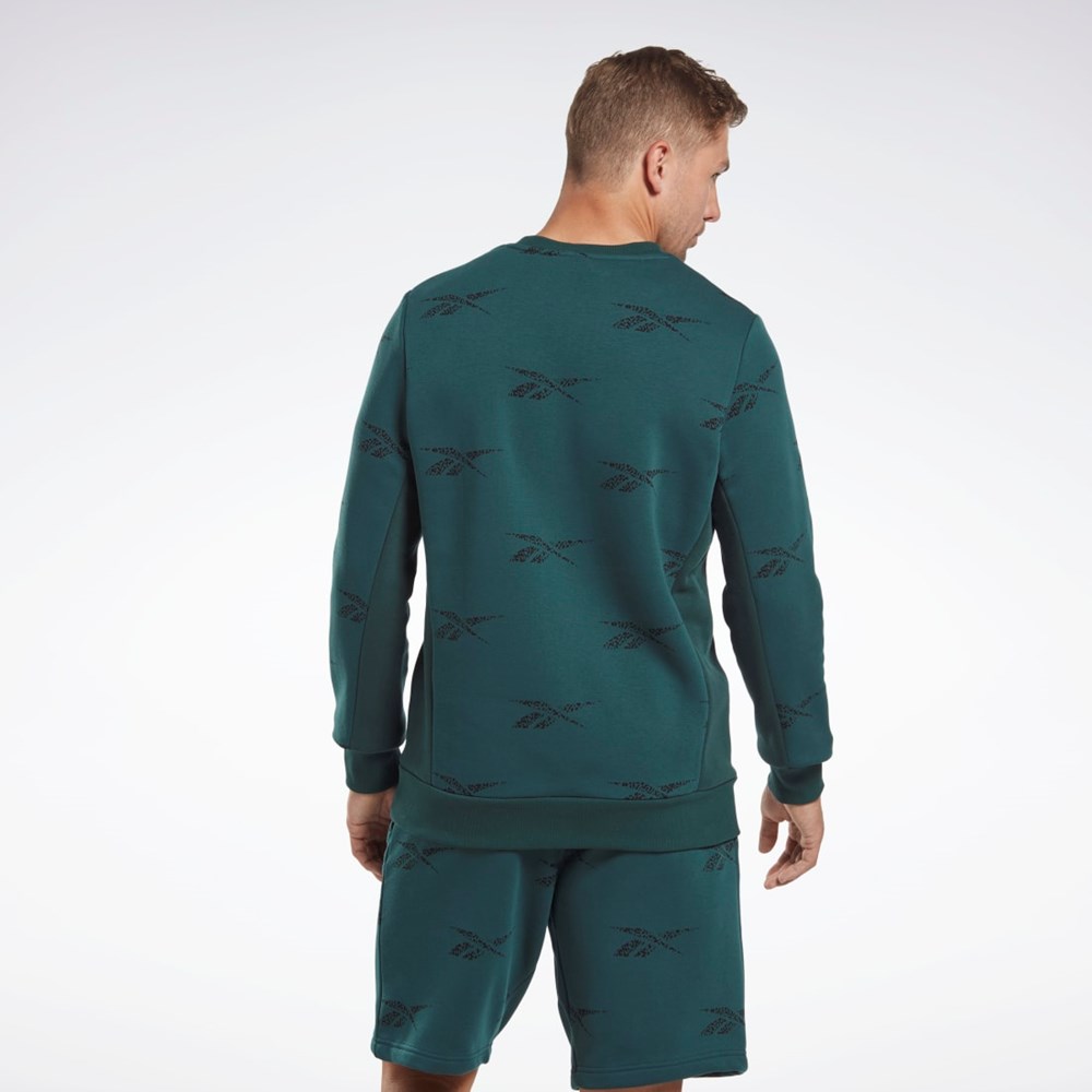 Reebok Reebok Identity Vector Fleece Crew Sweatshirt Forest Green | HM9321