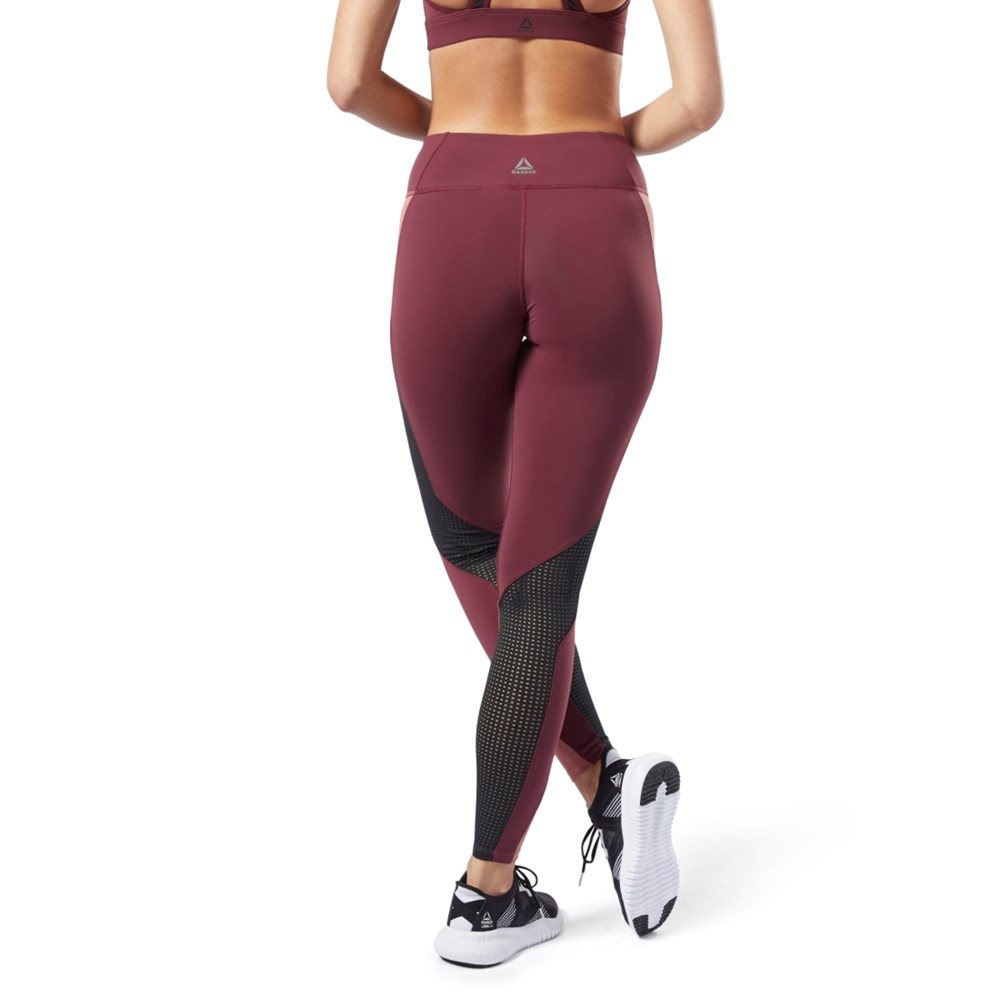 Reebok Reebok Lux 2 Leggings Maroon / Rose Dust | EC5884