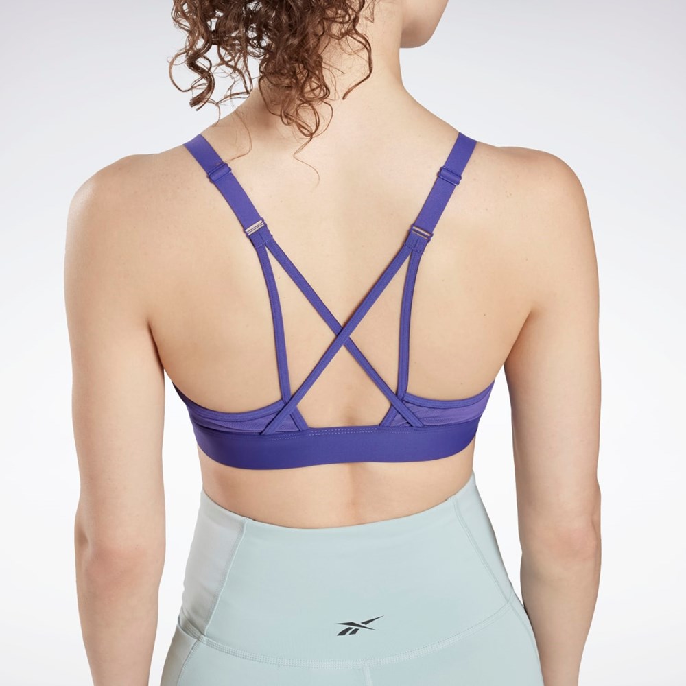 Reebok Reebok Lux Strappy Sports Bra Bold Purple | HN7674