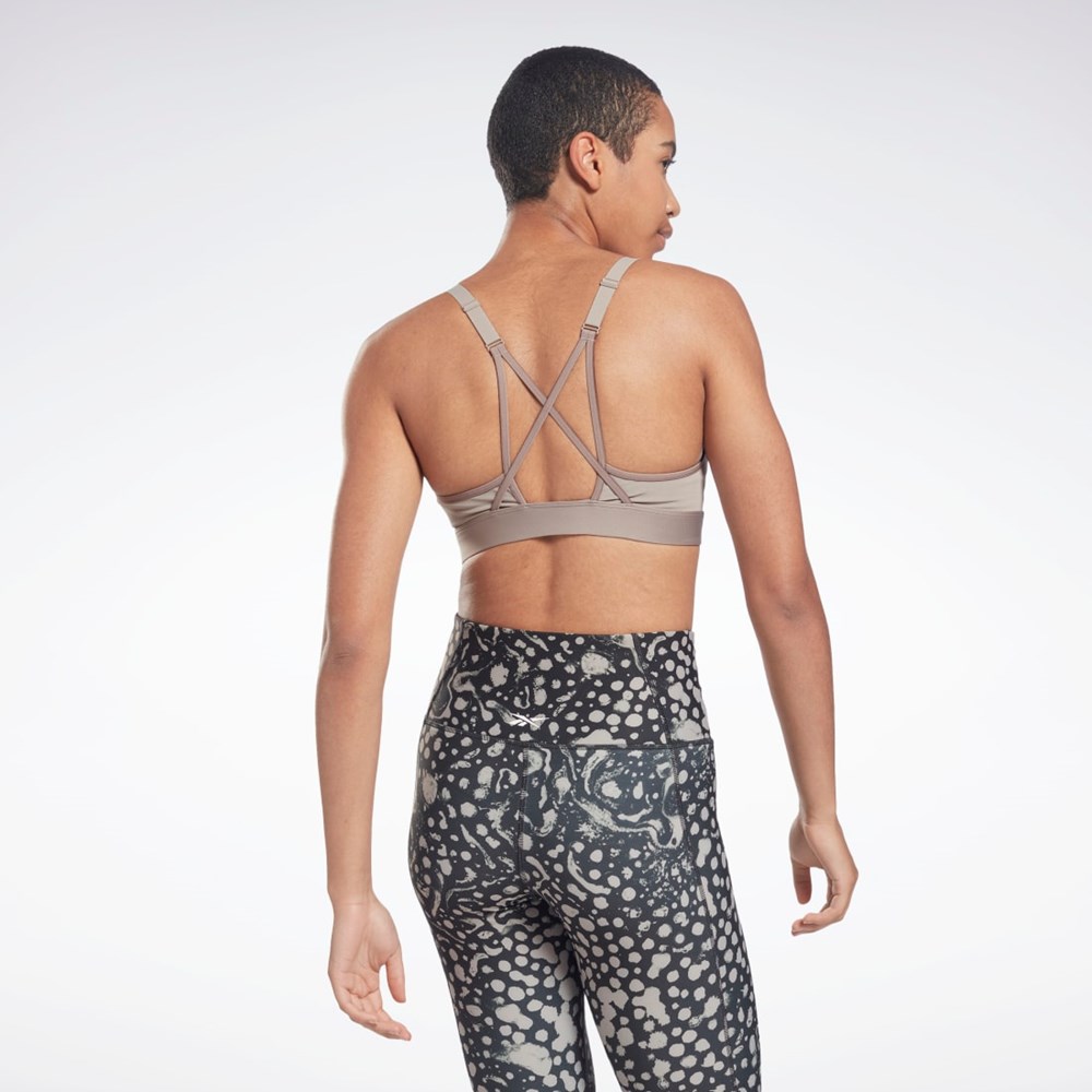 Reebok Reebok Lux Strappy Sports Bra Boulder Grey | H51840