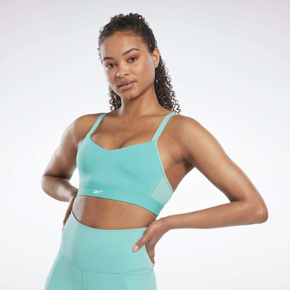 Reebok Reebok Lux Strappy Sports Bra Semi Classic Teal | HN7675