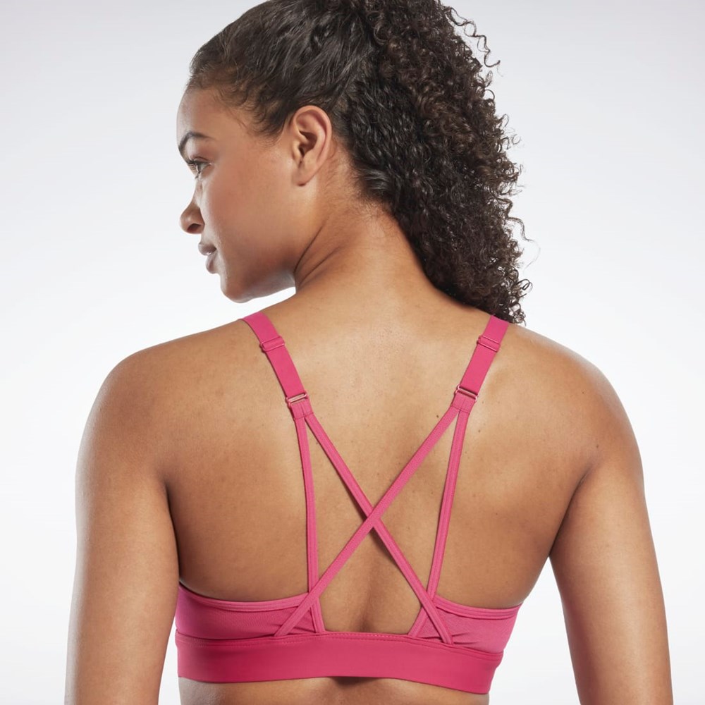 Reebok Reebok Lux Strappy Sports Bra Semi Proud Pink | HN7676