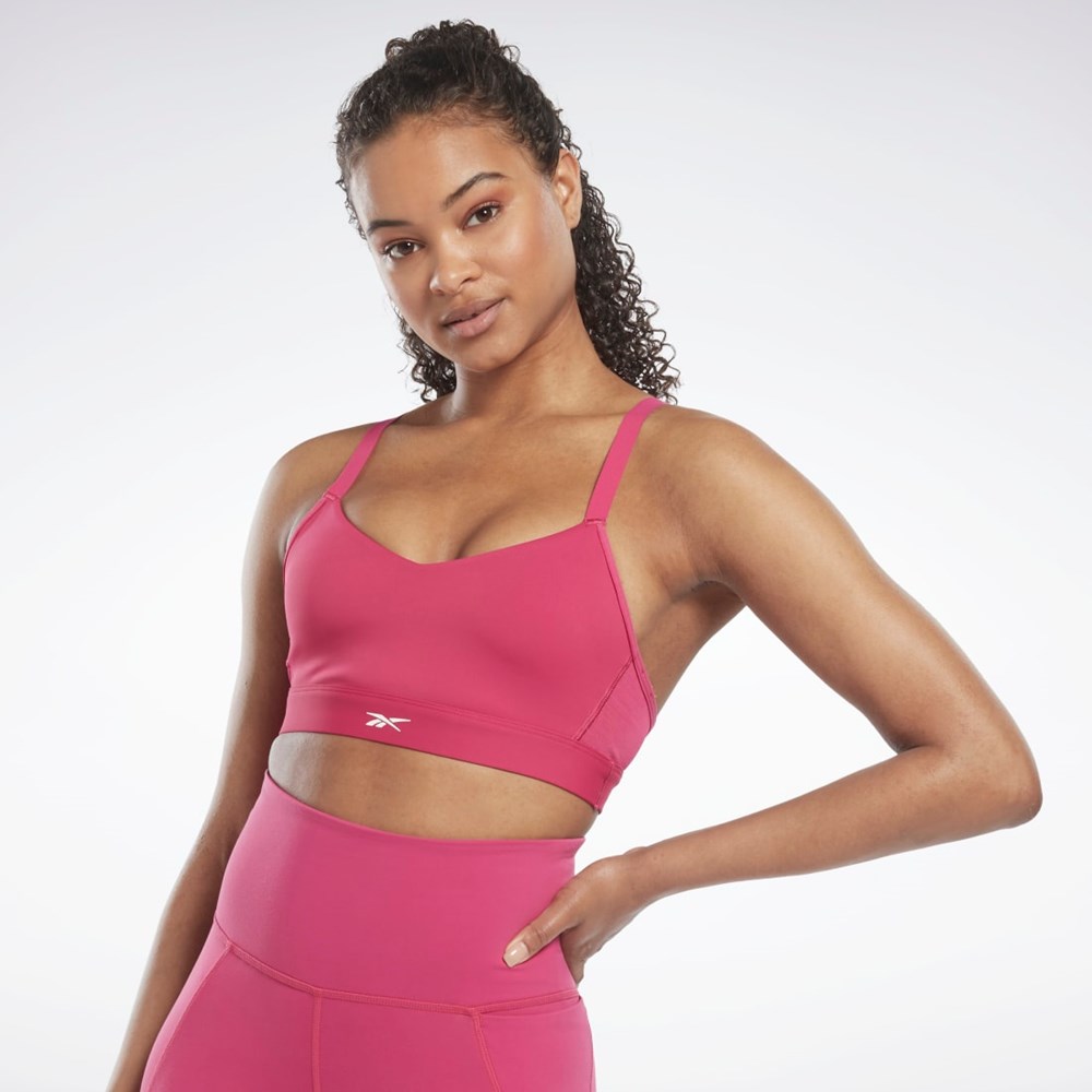 Reebok Reebok Lux Strappy Sports Bra Semi Proud Pink | HN7676