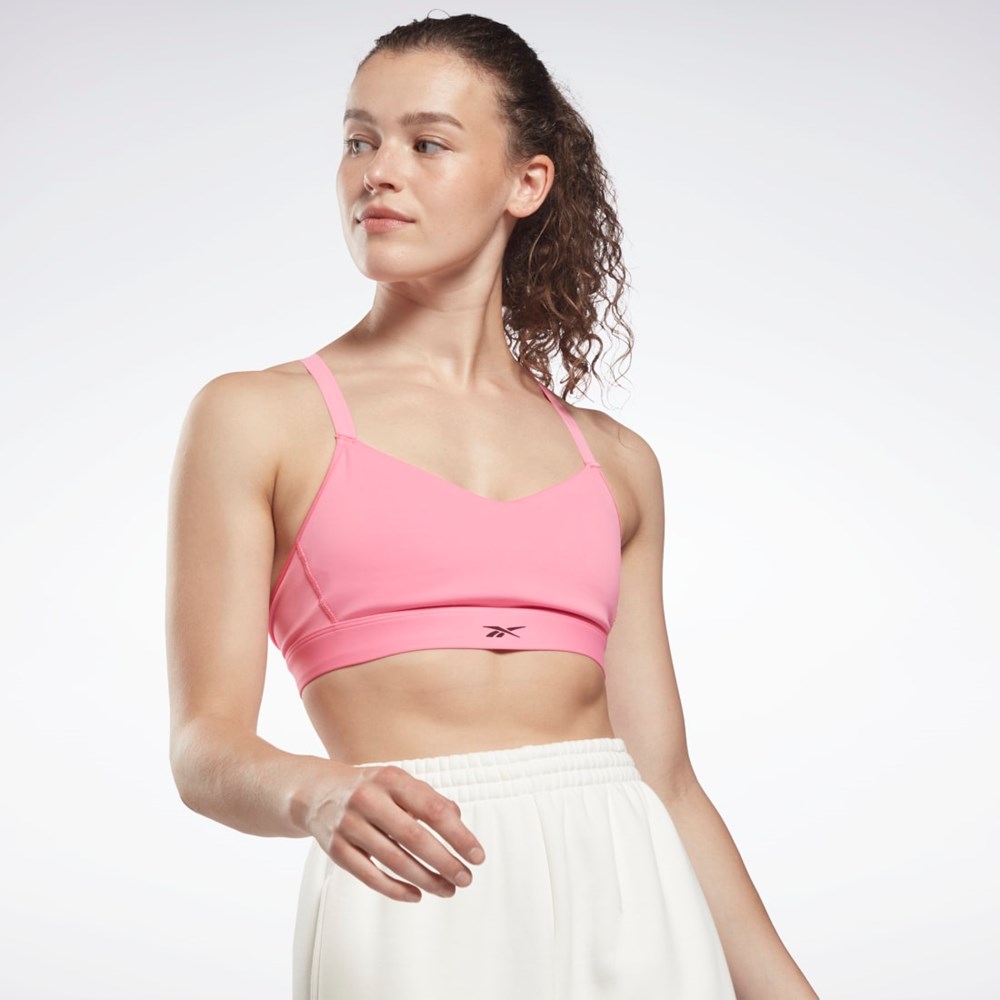 Reebok Reebok Lux Strappy Sports Bra True Pink | HF7079