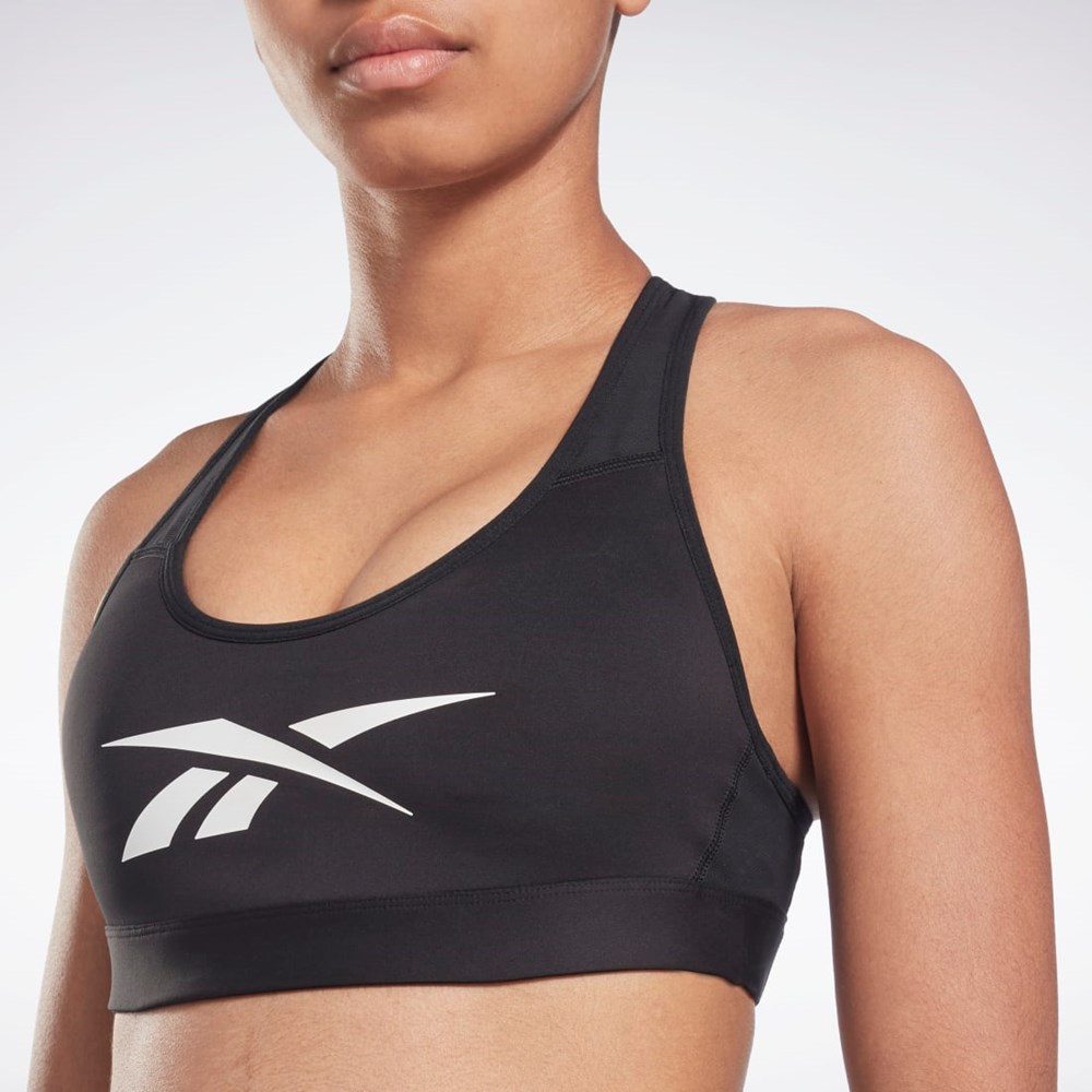 Reebok Reebok Lux Vector Racer Sports Bra Black | H51844