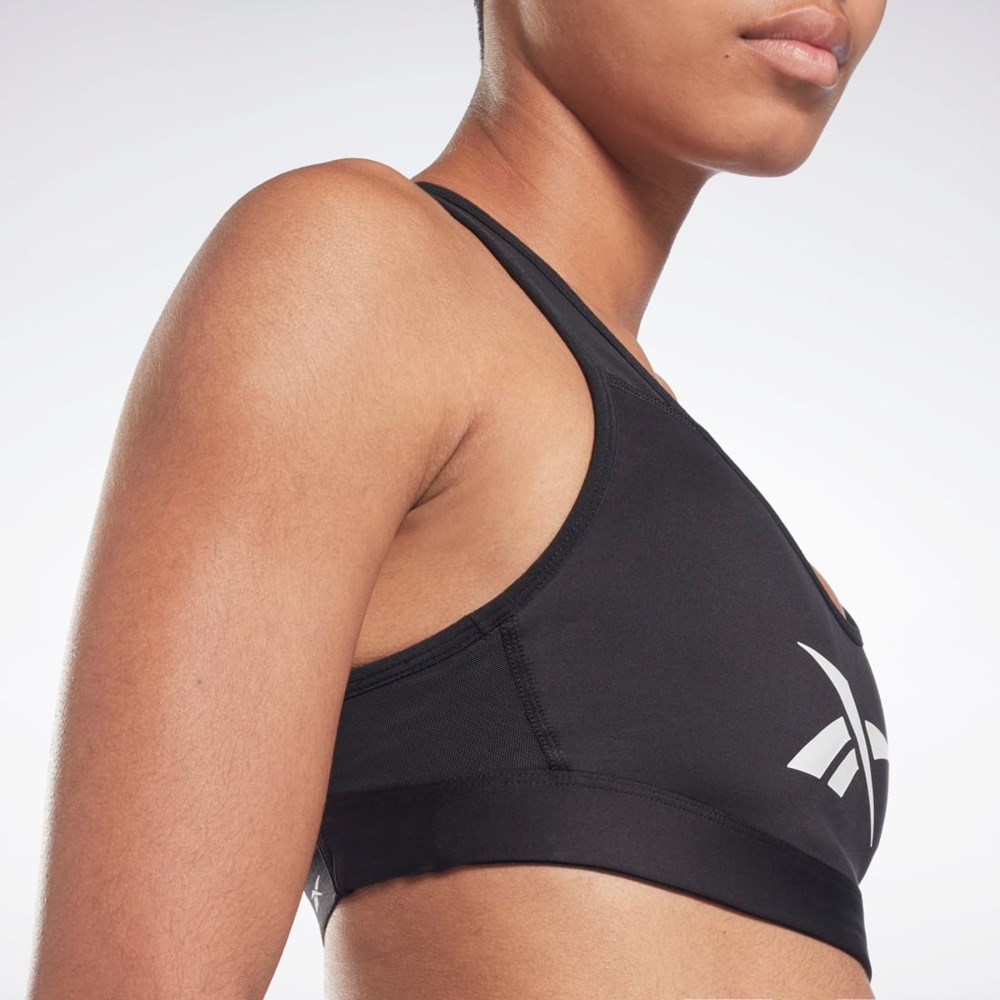 Reebok Reebok Lux Vector Racer Sports Bra Black | H51844