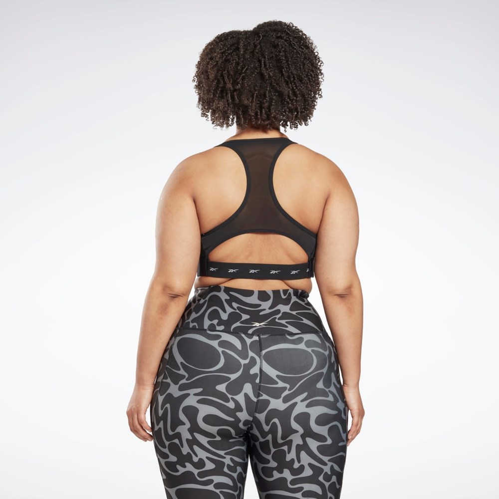 Reebok Reebok Lux Vector Racer Sports Bra (Plus Size) Black | HI2386