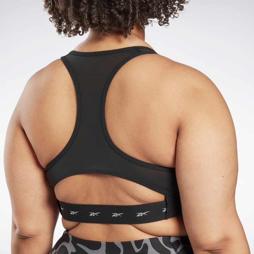 Reebok Reebok Lux Vector Racer Sports Bra (Plus Size) Black | HI2386