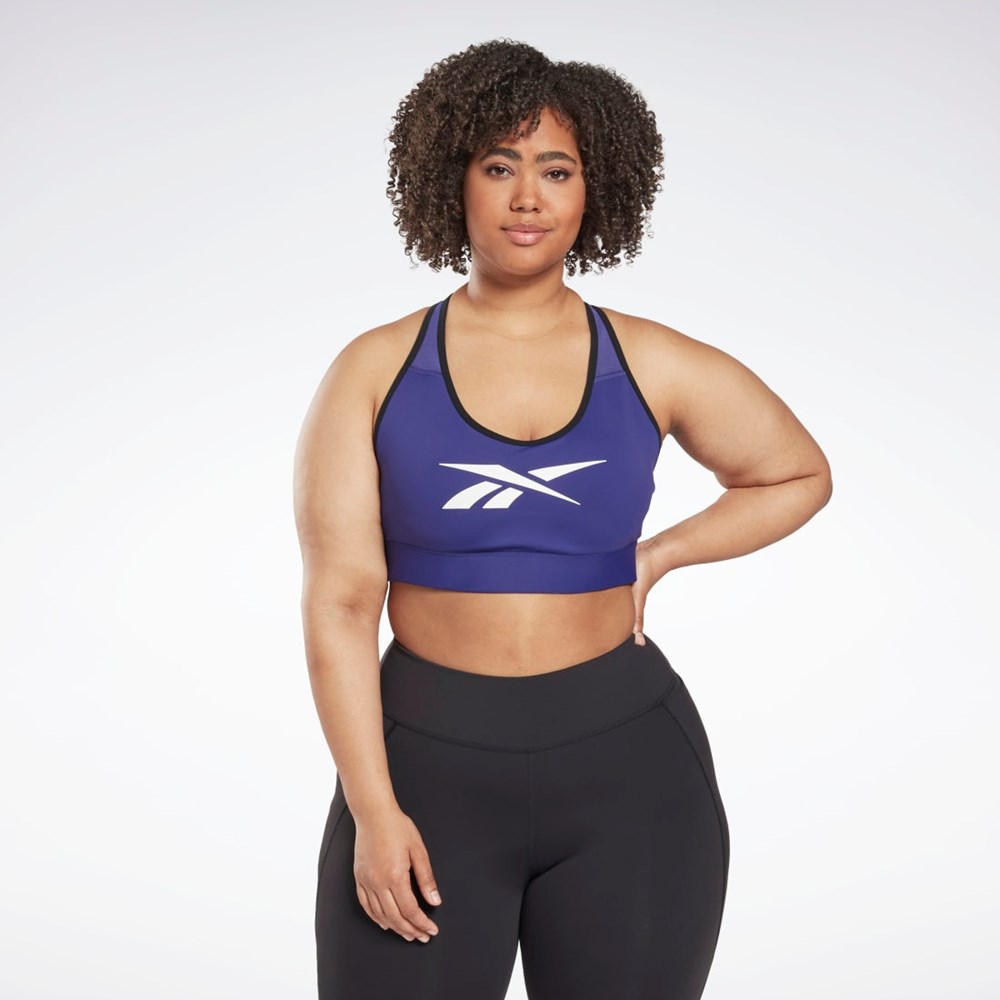 Reebok Reebok Lux Vector Racer Sports Bra (Plus Size) Bold Purple | HL4328