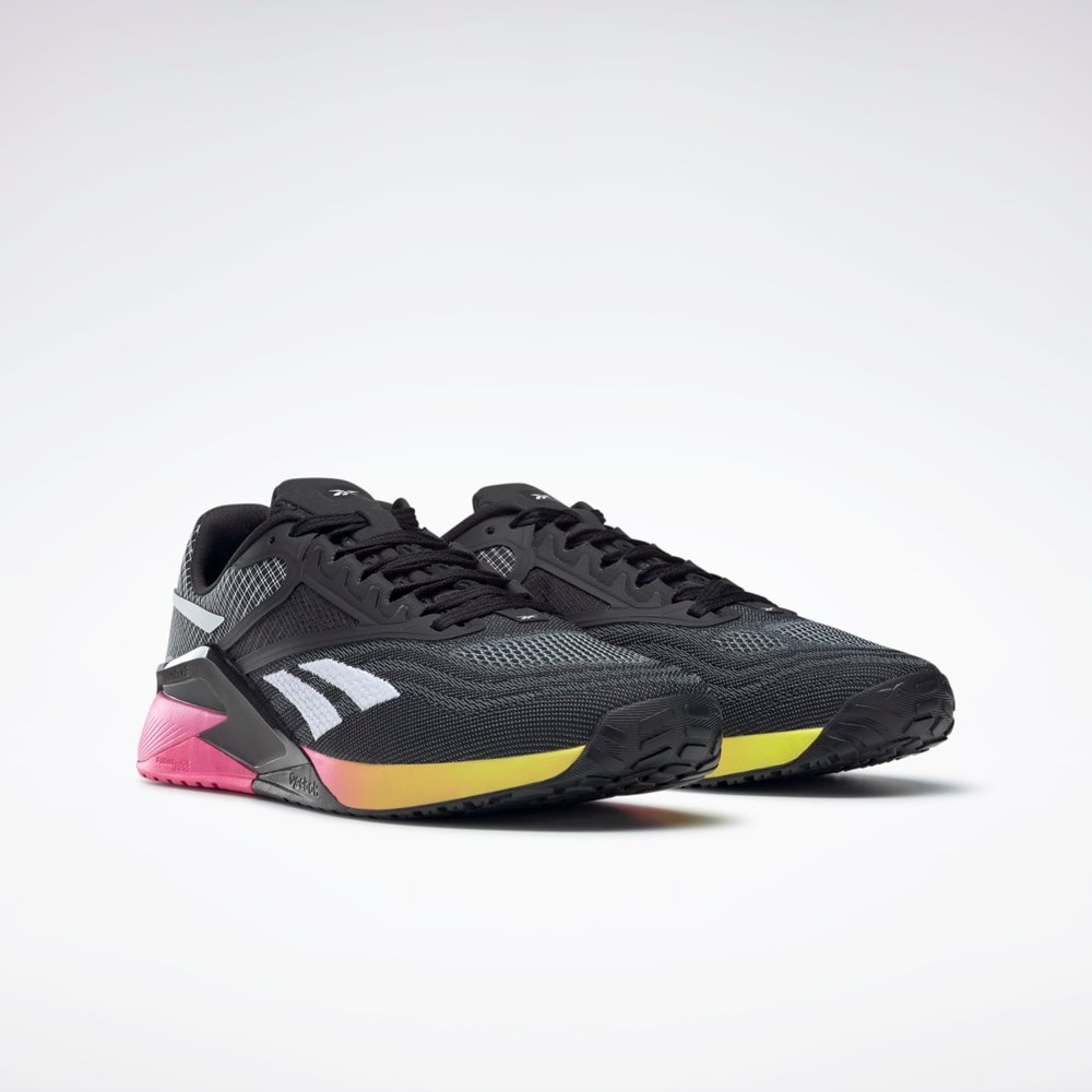 Reebok Reebok Nano X2 Training Shoes Core Black / Atomic Pink / Acid Yellow | GW5148