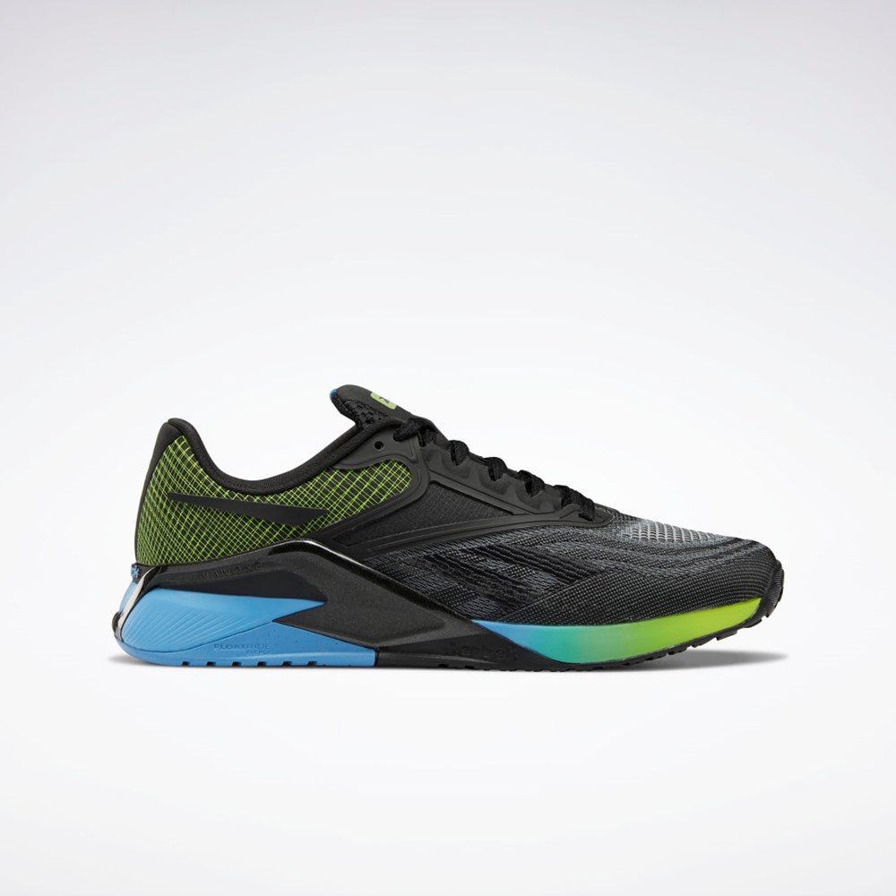 Reebok Reebok Nano X2 Training Shoes Core Black / Essential Blue / Acid Yellow | GZ6436